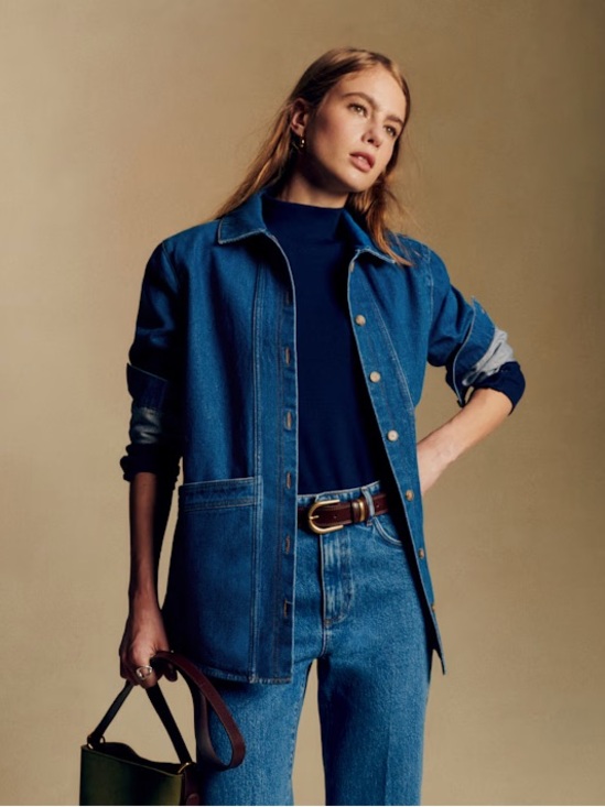 Sezane Jackets & Blazers - Sezane Will Chore Jacket in Denim Blue (SMALL)